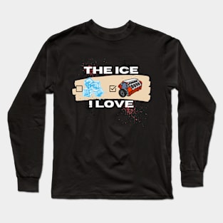 The ICE I Love CarLover Design Long Sleeve T-Shirt